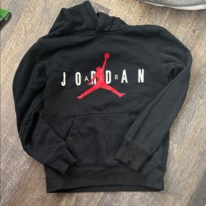 Jordan Black Sweatshirt with Red Jumpman